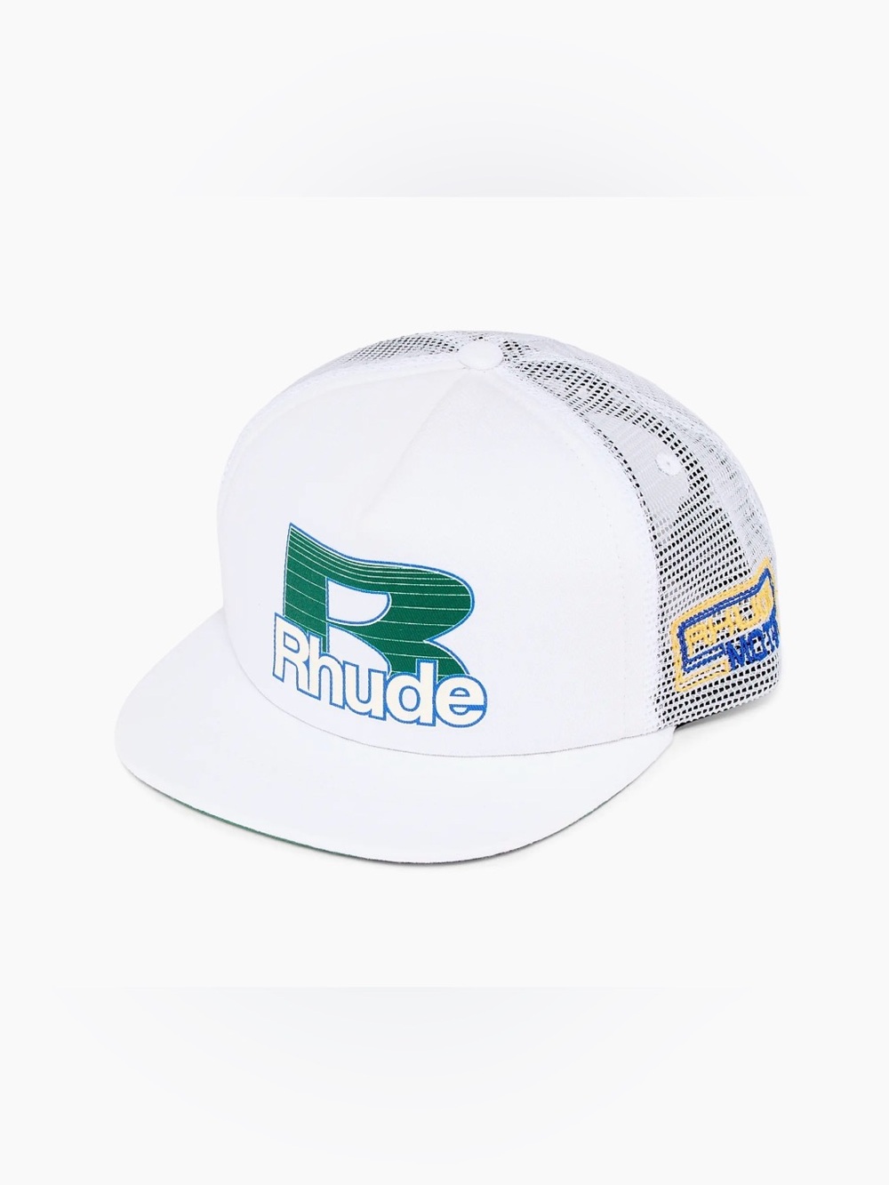 Rhude Roadway Racing Trucker Hat Logo SnapBack Adjustable White Cap Deadstock